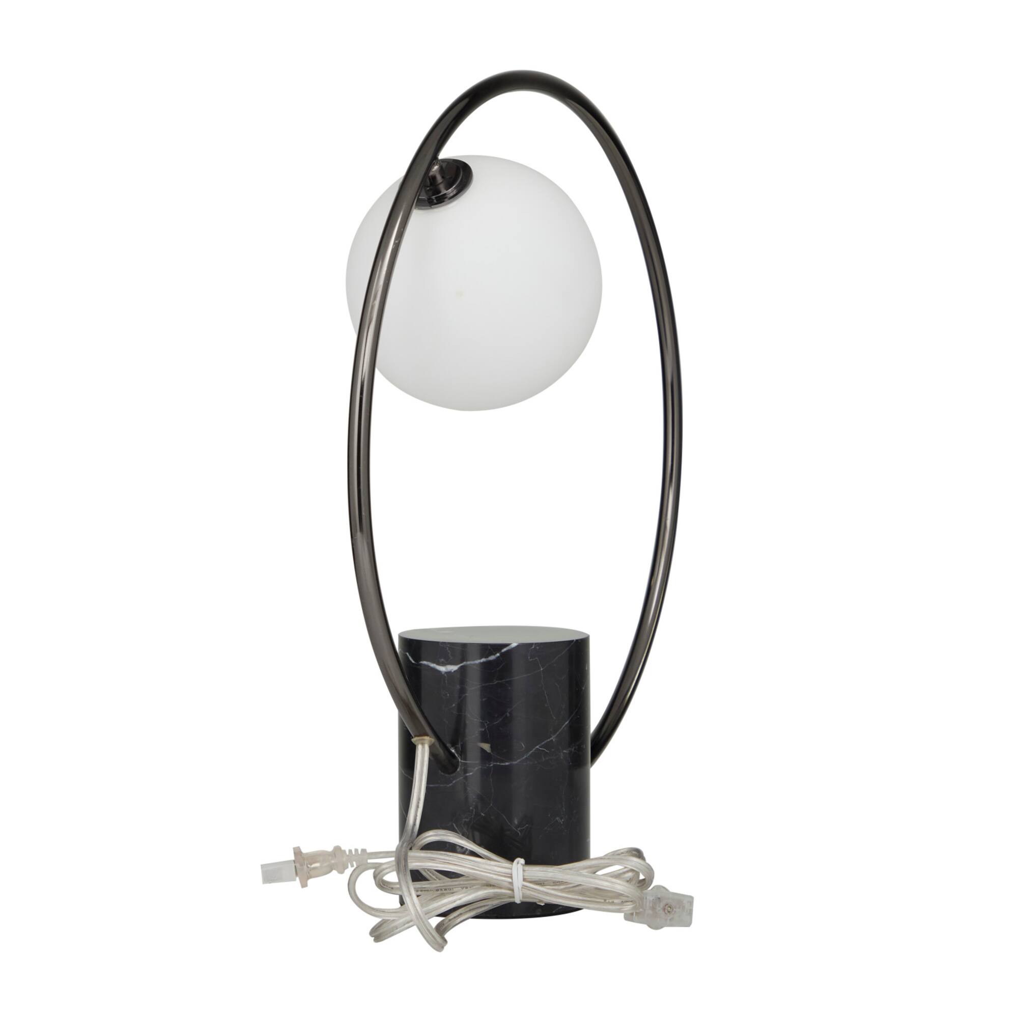 17.5" Marble Contemporary Abstract Accent Lamp